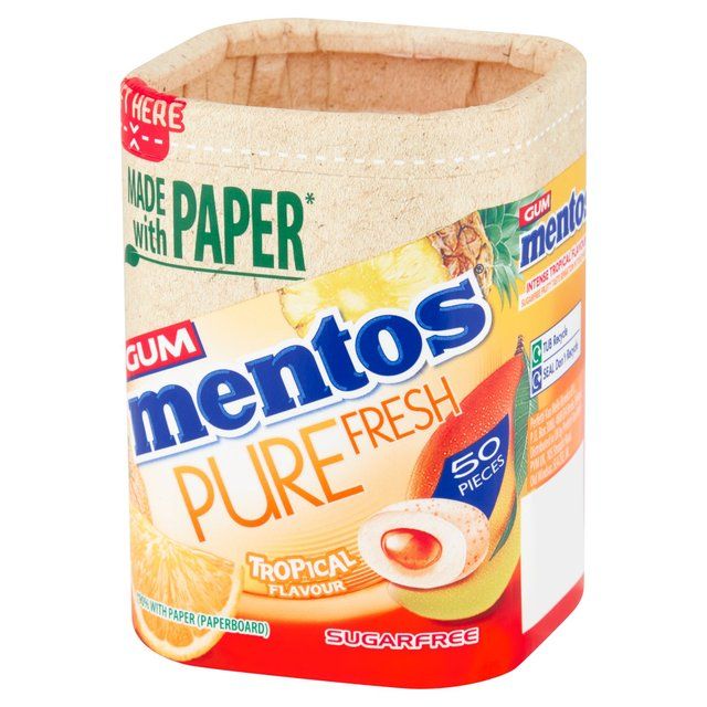 Mentos Gum Pure Fresh Tropical Chewing Gum   100g