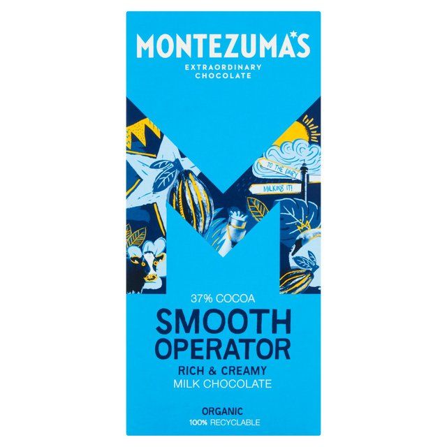 Montezuma's Smooth Operator Organic 37% Rich &amp;amp; Creamy Milk Chocolate Bar   90g