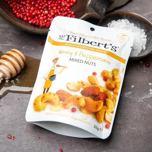 Mr Filberts Honey &amp;amp; Peppercorn Mixed Nuts   40g