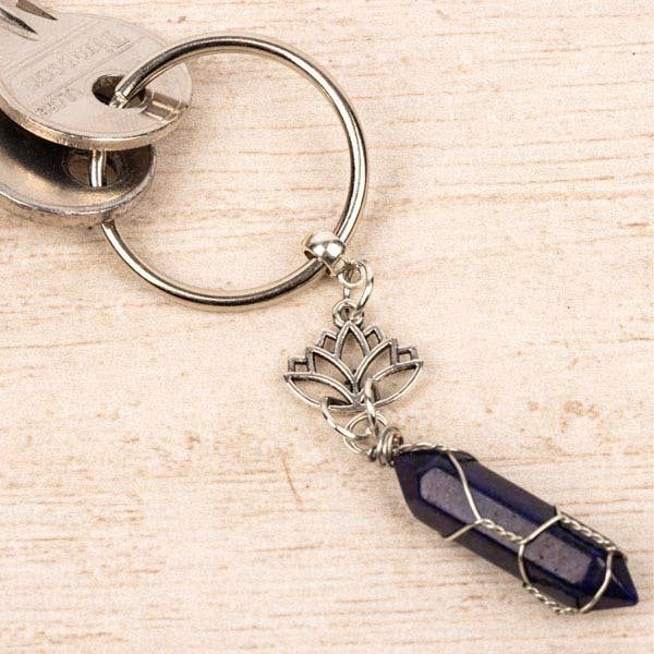 Myga Keyring - Lotus &amp;amp; Blue Sandstone