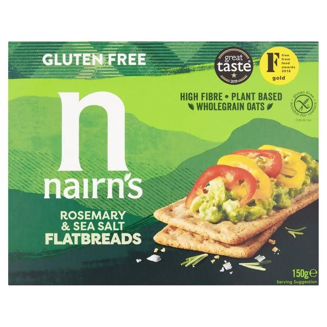 Nairn's Gluten Free Flatbread Rosemary &amp;amp; Sea Salt 150g