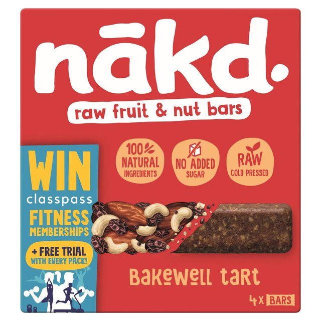 nakd. Bakewell Tart Fruit &amp;amp; Nut Bars Multipack   4 x 35g