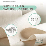 Naked Sprout Extra Long Unbleached Bamboo Toilet Roll   24 per pack