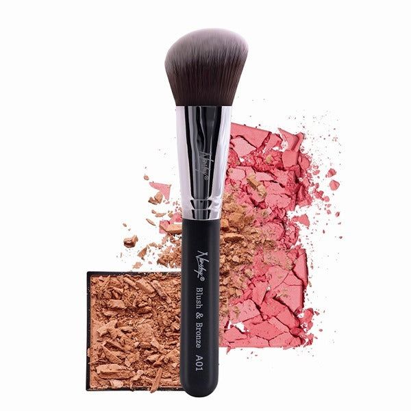Nanshy Blush &amp;amp; Bronze Kabuki Makeup Brush (Onyx Black)