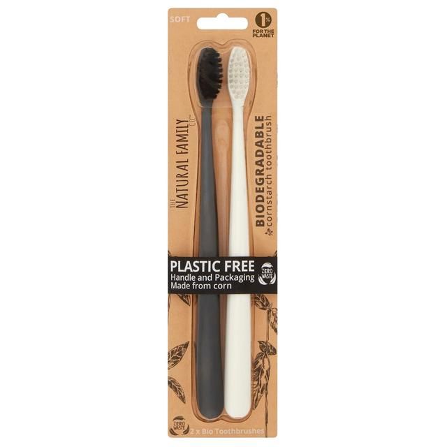 Natural Family Bio Toothbrush Pirate Black &amp;amp; Ivory Desert   2 per pack