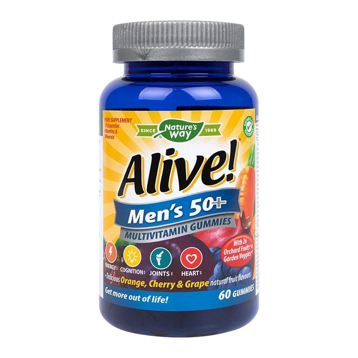 Nature's Way Alive! Men&amp;rsquo;s Ultra 50+ Multi Vitamin &amp;amp; Mineral 60 Gummies
