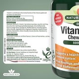 Natures Aid Chewable Vitamin C Supplement Capsules 500mg    50 per pack