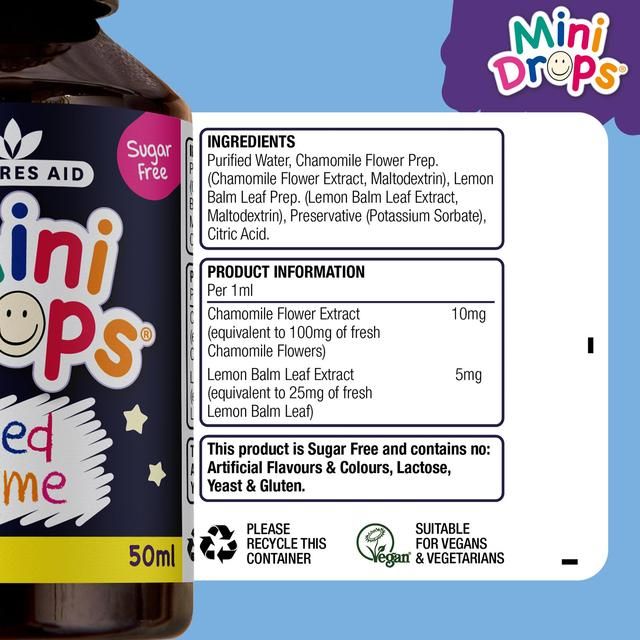 Natures Aid Mini Drops Bed Time (Chamomile &amp;amp; Lemon Balm)   50ml