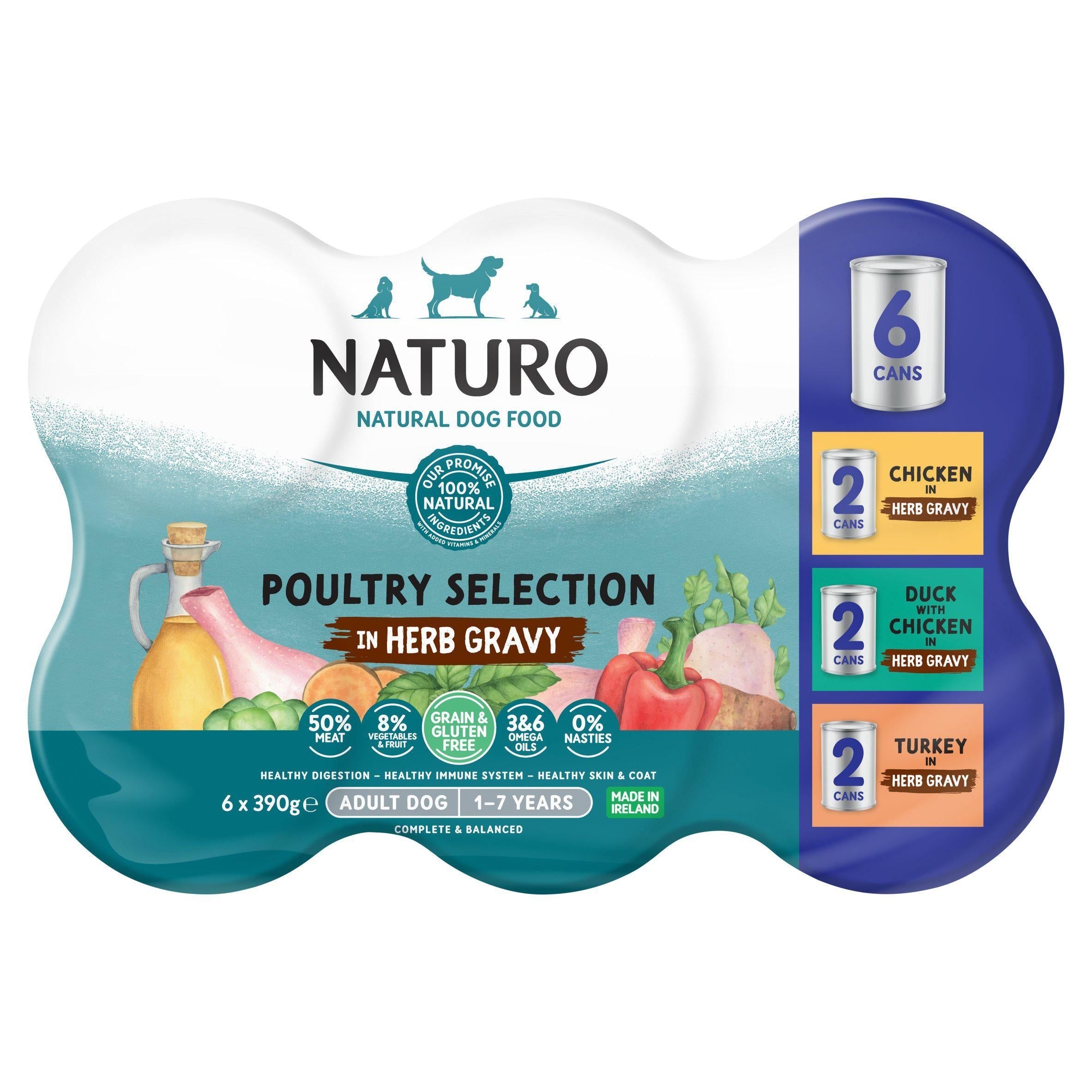 Naturo Adult Dog Grain &amp;amp; Gluten Free 6 x 390g