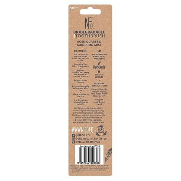 NFco Biodegradable Toothbrush  - Pirate Black &amp;amp; Monsoon Mist