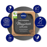 NIVEA Magic Bar Exfoliating Charcoal Face Cleansing Scrub   75g