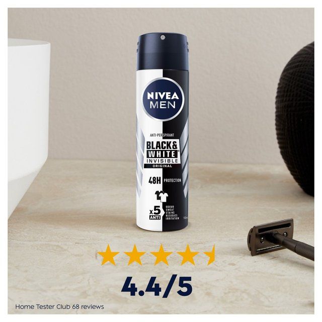 NIVEA Men Black &amp;amp; White Original Anti-perspirant Deodorant Spray   150ml