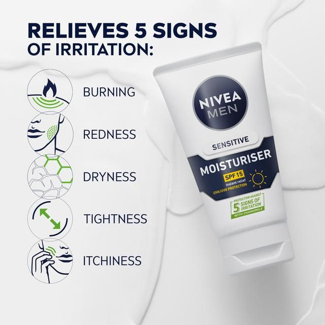 Nivea Men Sensitive Moisturiser SPF15   75ml