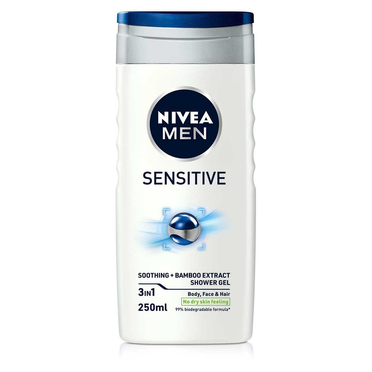 NIVEA MEN Sensitive Shower Gel for Body, Face &amp;amp; Hair 250ml