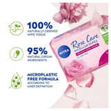 NIVEA Rose Care Biodegradable Micellar Face Wipes with Organic Rose Water   2 x 25 per pack