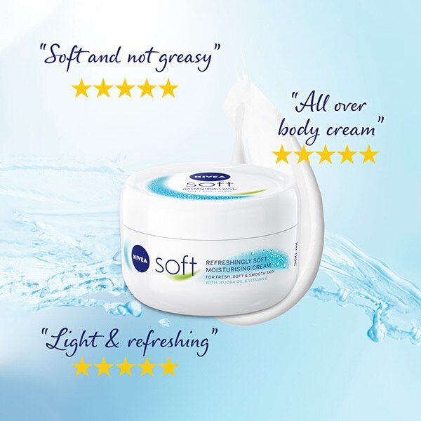 NIVEA Soft Moisturiser Cream for Face, Hands &amp;amp; Body, 200ml