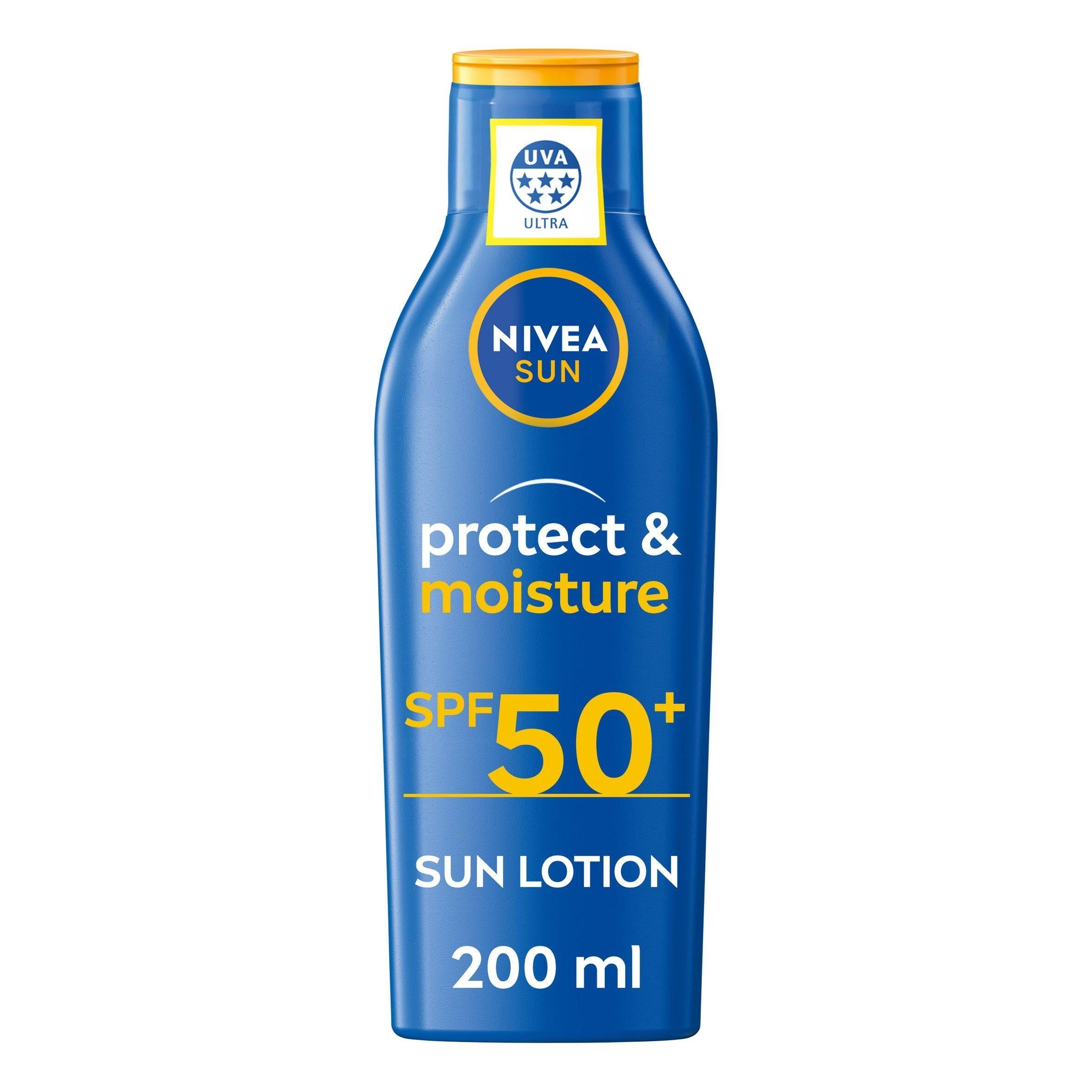 Nivea Sun Protect &amp;amp; Moisture Sun Cream Lotion SPF50+ 200ml