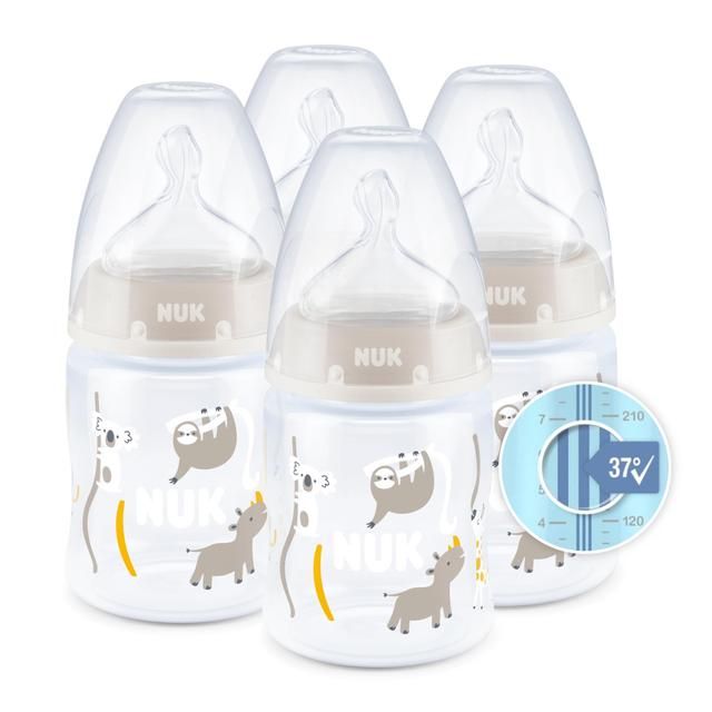 NUK First Choice+ 150ml Temperature Control Bottle with Silicone Teat 4   4 per pack