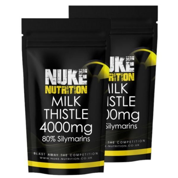 Nuke Nutrition Milk Thistle 4000mg &amp;amp; 80% Silymarins-120ct
