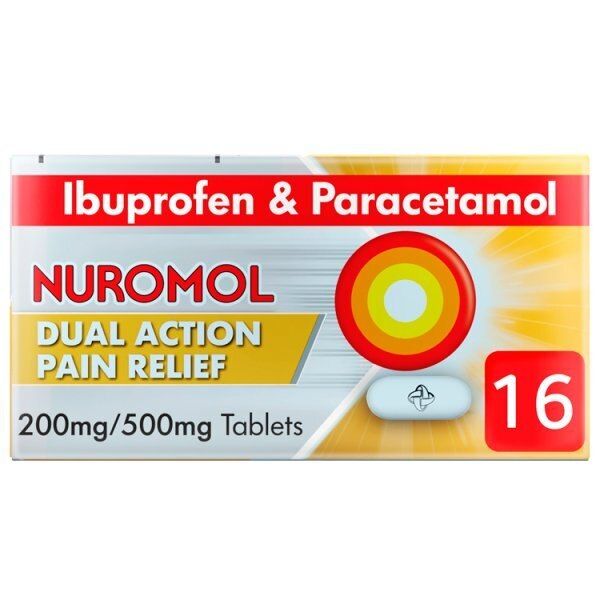 Nuromol Dual Action Pain Relief Ibuprofen &amp;amp; Paracetamol 16s