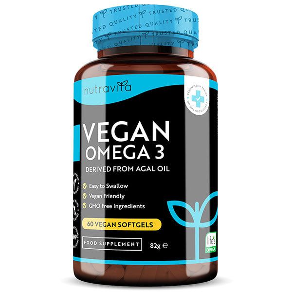 Nutravita Vegan Omega 3 600mg DHA &amp;amp; 300mg EPA - 60 Softgels