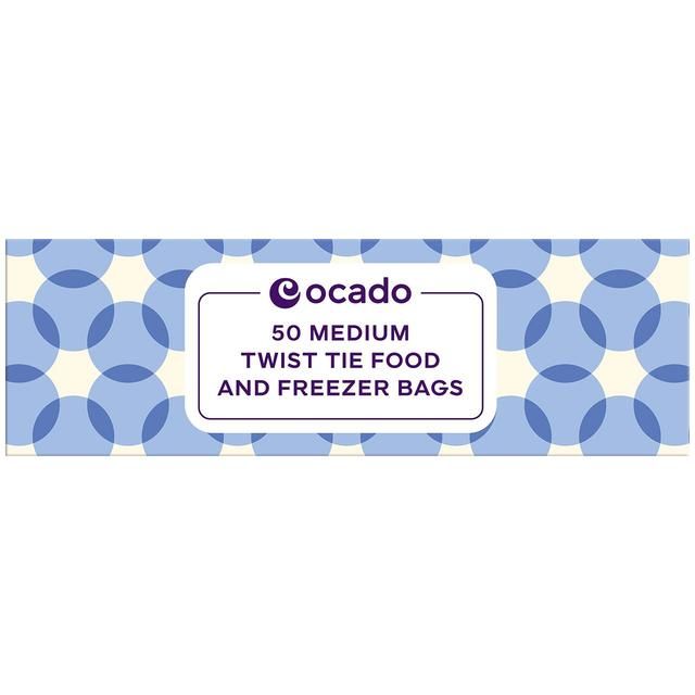 Ocado Medium Twist Tie Food &amp;amp; Freezer Bags    50 per pack