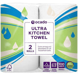 Ocado Ultra Kitchen Towel   2 per pack
