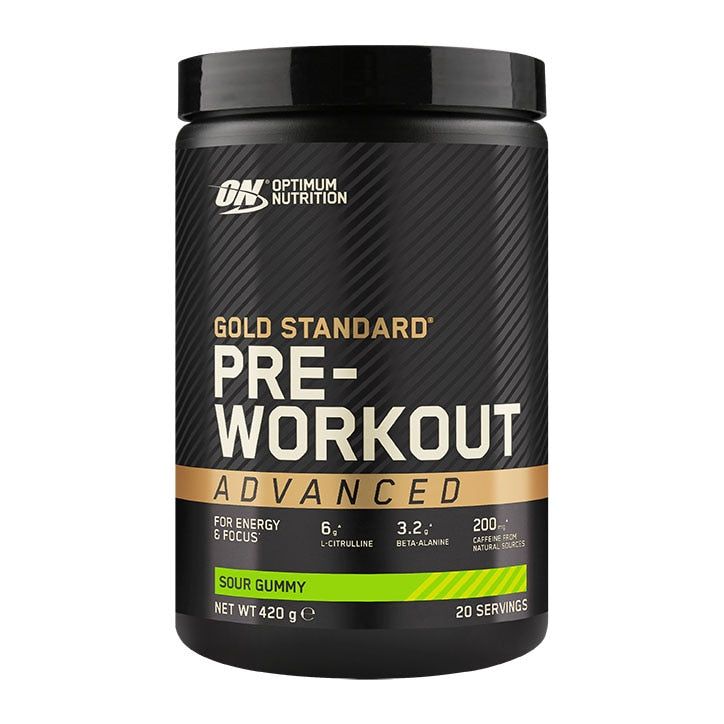 Optimum Nutrition Gold Standard Pre-Workout Advanced Fruit Punch 420g Sour Gummy