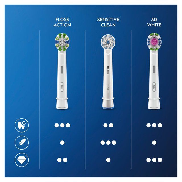 Oral-B FlossAction Toothbrush Heads   4 per pack
