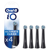 Oral-B iO&amp;trade; Ultimate Clean Black Replacement Electric Toothbrush Heads 4 Pack
