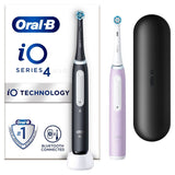 Oral B iO4 Toothbrush Matte Black &amp;amp; Lavender, Duo Pack