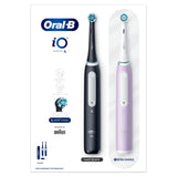 Oral B iO4 Toothbrush Matte Black &amp;amp; Lavender, Duo Pack