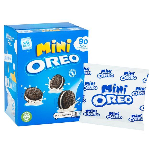 Oreo Mini Chocolate Sandwich Biscuit 6 Pack Multipack   6 x 19g