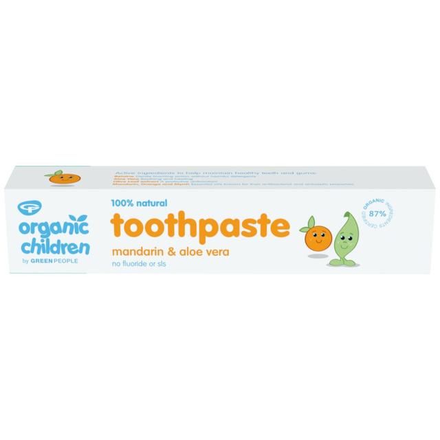Organic Children Mandarin &amp;amp; Aloe Vera Fluoride Free Toothpaste   50ml