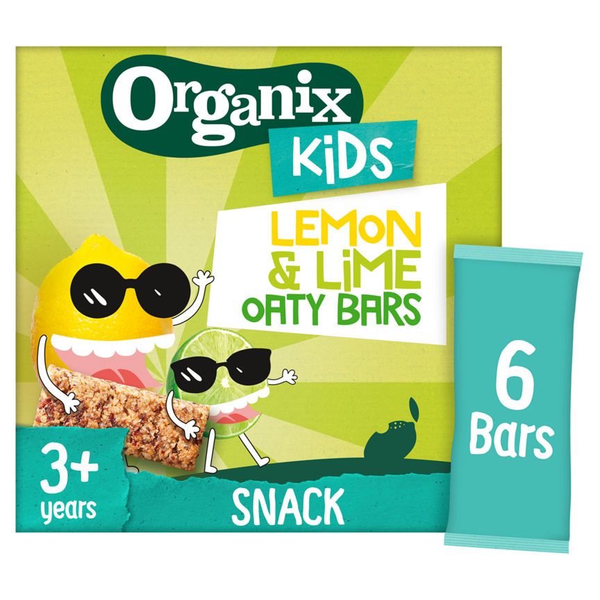 Organix KIDS Luscious Lemon &amp;amp; Lime Organic Oat Snack Bars Multipack 6x