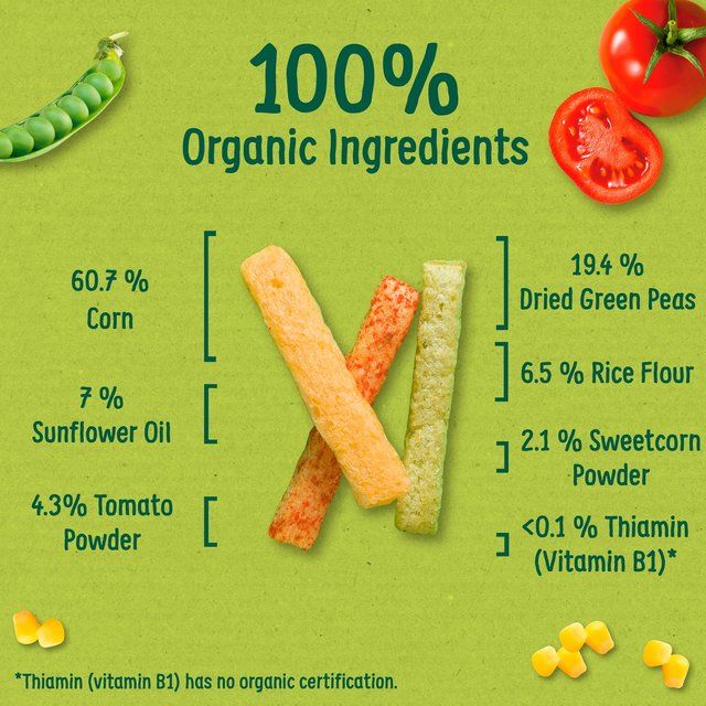 Organix Melty Veggie Organic Sticks Baby Snack 7 months+    15g