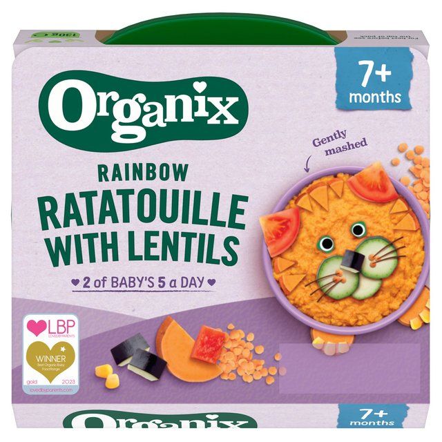 Organix Rainbow Ratatouille With Lentils Baby Food 7 months   130g