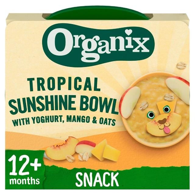 Organix Tropical Sunshine Bowl With Yoghurt Mango &amp;amp; Oats Toddler Food   120g