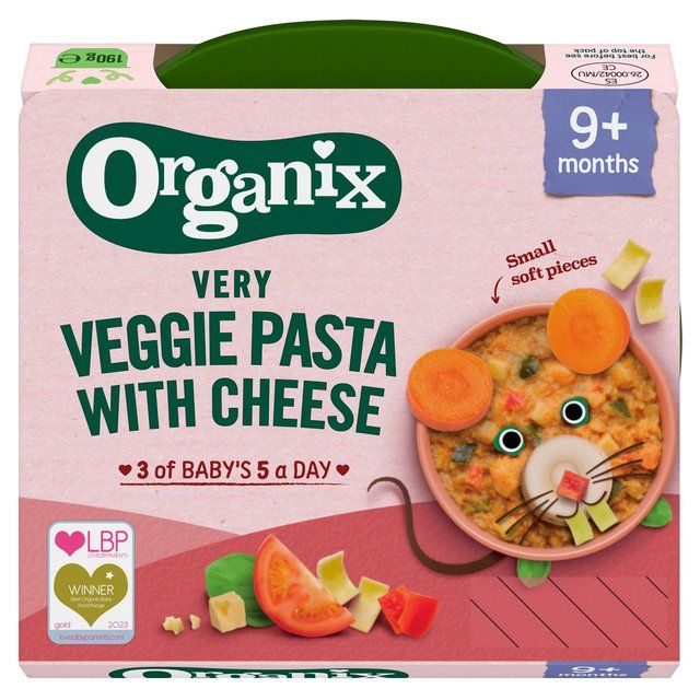Organix Very Veggie Pasta With Cheese Baby Food   190g