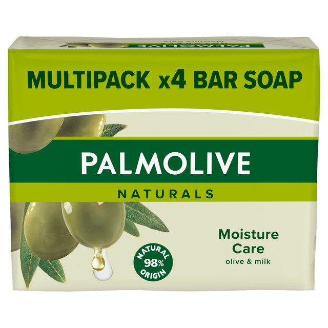 Palmolive Naturals Moisture with Olive Soap Bar   4 x 90g