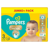 Pampers New Baby Nappies Size 3 (6-10kg) Jumbo+ Pack   70 per pack