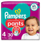 Pampers Premium Protection Nappy Pants Size 4 (9-15kg) Essential Pack   30 per pack