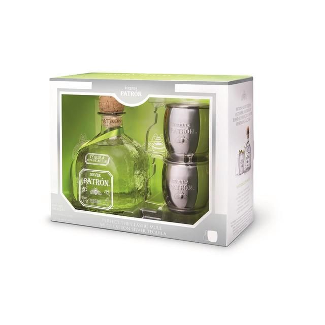 Patron Silver Tequila Mule Mugs Gift Pack   70cl