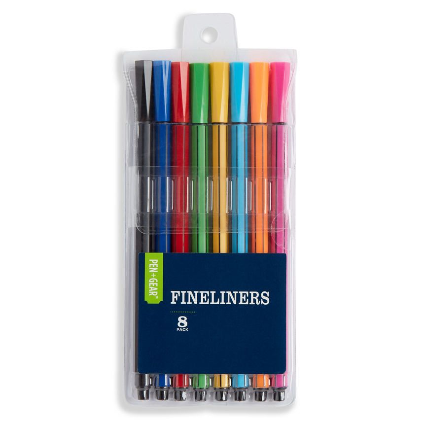 Pen &amp;amp; Gear Assorted Colour Fineliners 8 Pack