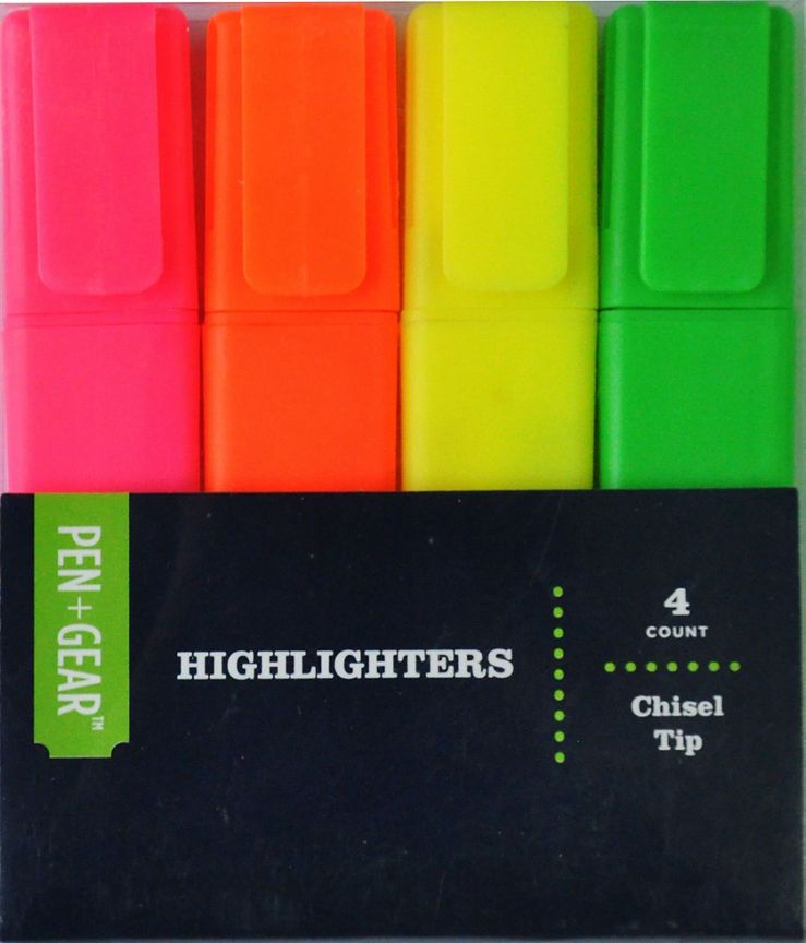Pen &amp;amp; Gear Neon Flat Highlighters