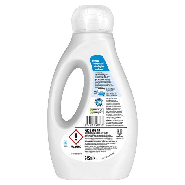 Persil Non Bio Liquid Laundry Washing Detergent 35 Washes   945ml