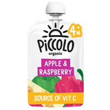Piccolo Apple &amp;amp; Raspberry Organic Pouch 6 mths+   100g