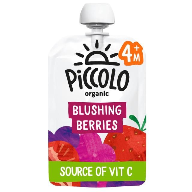 Piccolo Blushing Berries Pear &amp;amp; Banana Organic Pouch 4 mths+   100g