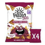 Piccolo Organic BBQ Popped Corn Chips Kids Multipack   4 x 20g