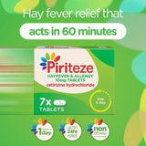 Piriteze Hayfever &amp;amp; Allergy Relief Antihistamine Cetirizine   7 per pack